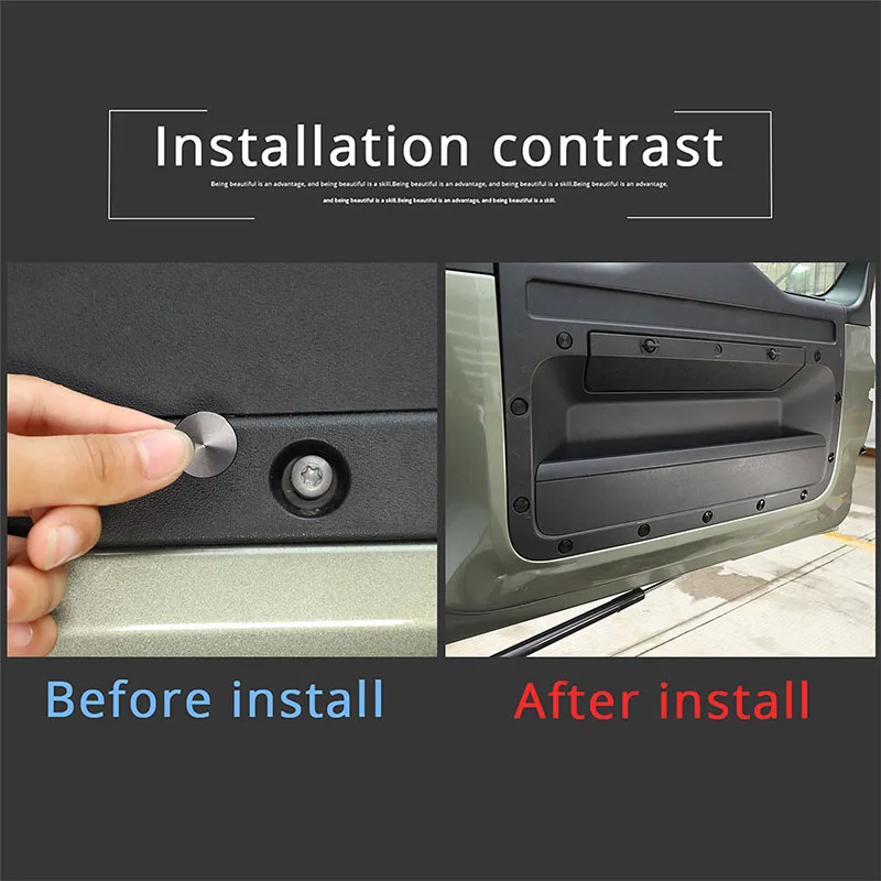 For Land Rover Defender 110 2020 - 2024 Car Door Dashboard Screw Protection Covers Stickers Aluminum Alloy Interior Accessories