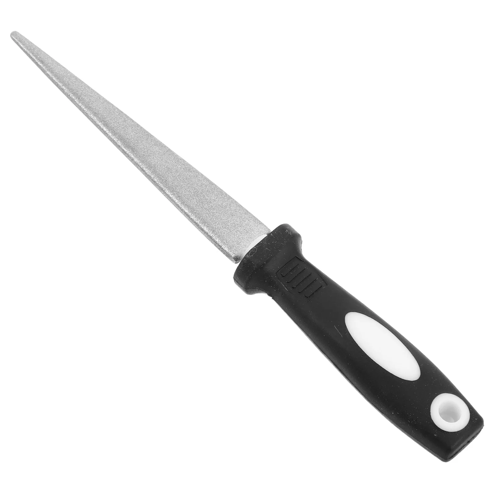 

1PC Fishhook Sharpener Black White Handle Glass Marble Bone Half Camping Fish Hook File Round Diamond Grinding Tool Set Mini