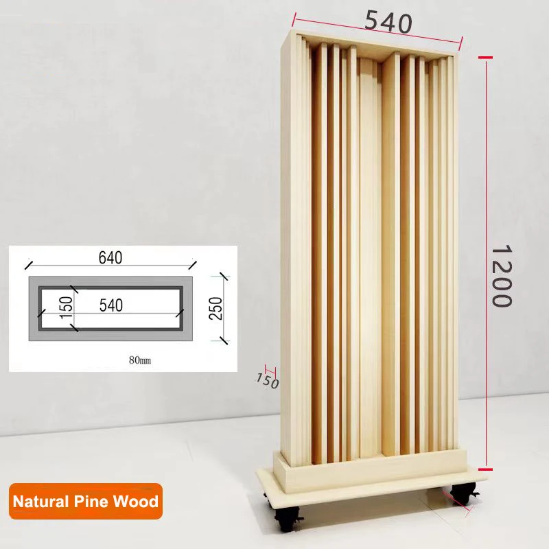 1PCS  Wooden Acoustic Wall Panel 120x54x15cm with Support Bracket Japan/Korea Style for Home Theater/Studio Sound Diffusion