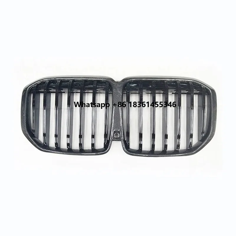 

Для X7 G07 LCI 2023+ Передняя решетка радиатора из карбона с одной планкой, центральная сетчатая решетка бампера X7