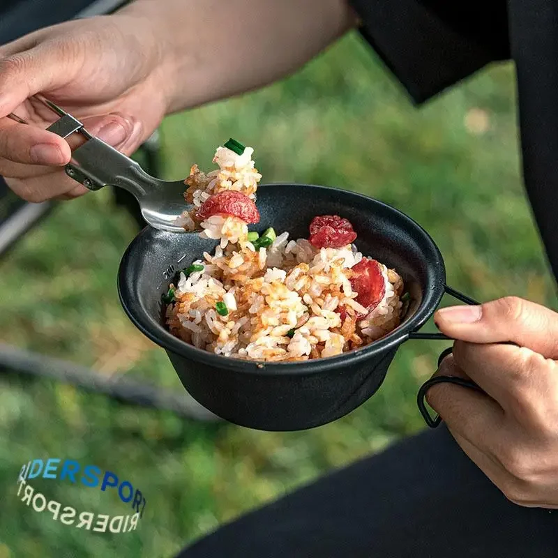 Naturehike BLACKDOG Outdoor Stainless Steel Snow Pull Bowls Home Non Stick Pan Easy To Clean Portable Picnic BBQ Cutlery