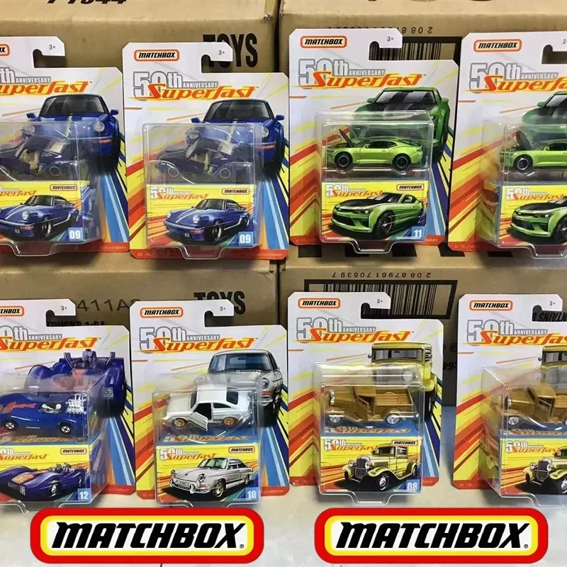 Matchbox 50th Anniversary GBJ48 Puka Engineering Desktop Model Toy Car Collectible Scale Holiday Decoration Gift for Boys