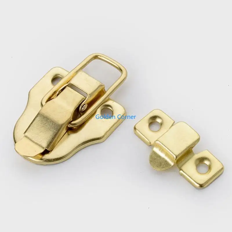 E15D Antique Wooden Box Decorative Buckle Lock Antique Iron Suitcase Cabinet Hinge