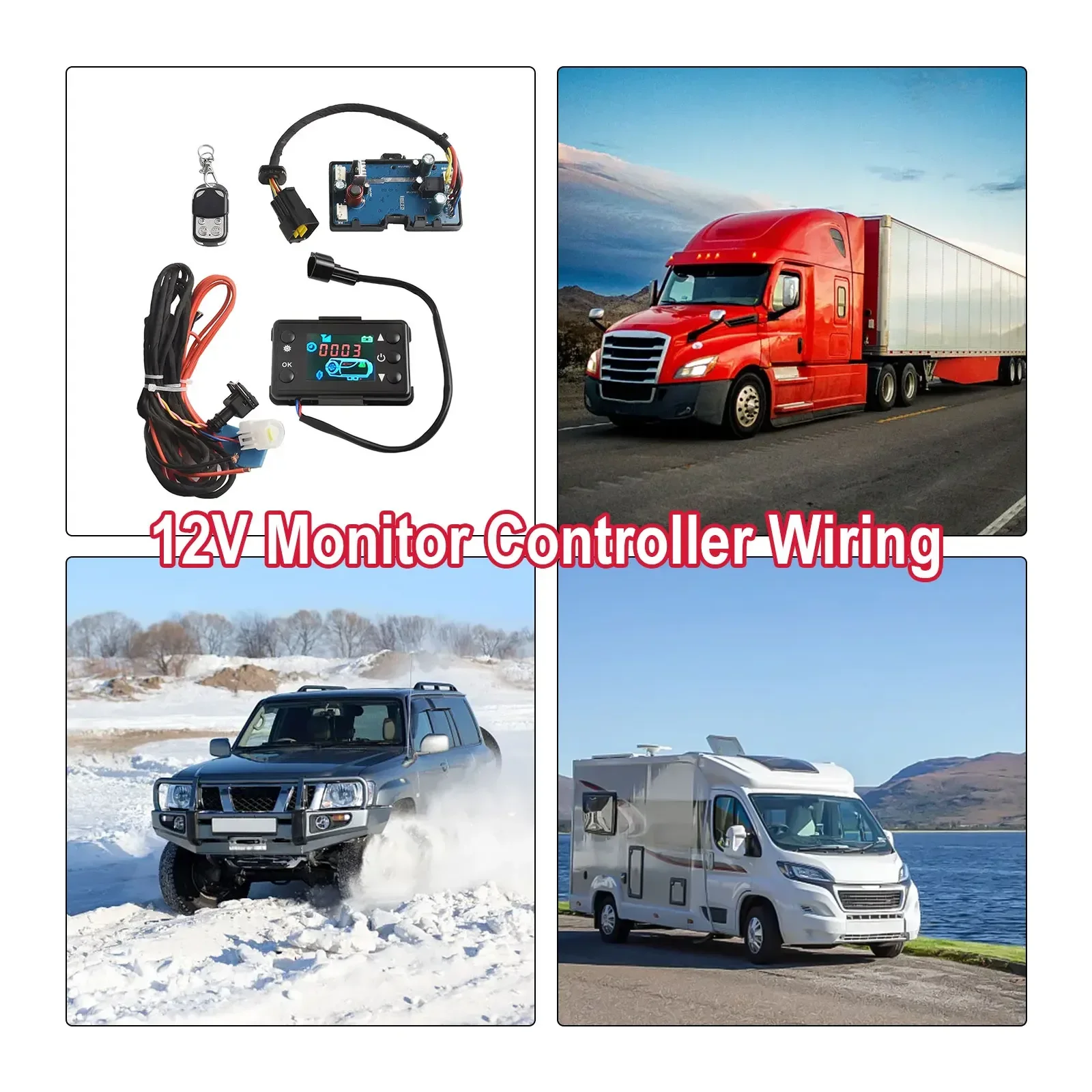 

For Cars For Trucks LCD Monitor Switch Outdoor Heating 0.15*0.09*0.11 m Customizable Heating Settings Temperature Range -30-40 C