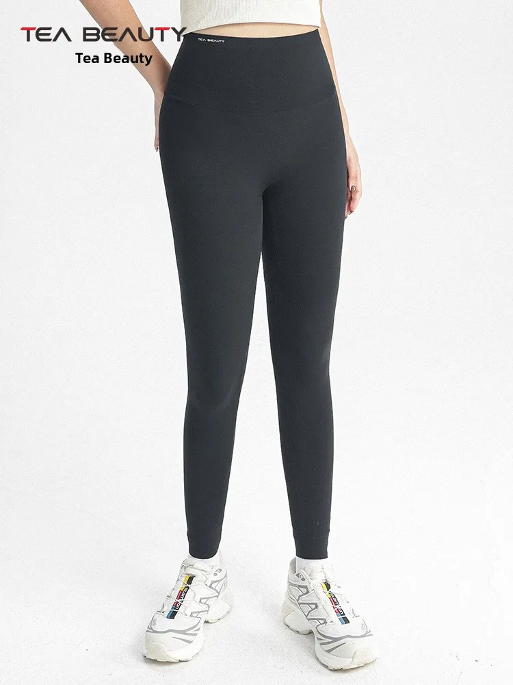 Calças de Yoga de Cintura Alta para Mulheres, Conjunto de Nove Peças, Controle de Barriga, Levantamento de Glúteos, Camada Base Fina