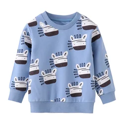 Jumping Meters 2-7T New Arrival Animals Print Boys Girls Sweatshirts Autumn Spring Kids Clothes Hot Selling Shirts Tops Baby