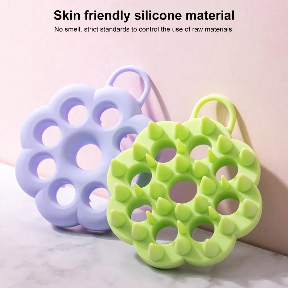 

Silicone Shampoo Brush Dry Wet Use Scalp Massager Comb Hair Scrubber Flower Shape Bath Shower Brush Salon Hairdressing Tool