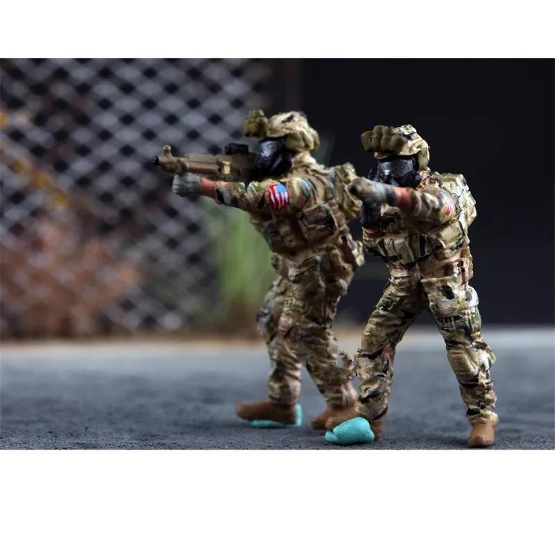 

1:72 модель окрашенная, 4 шт., современные американские спецназ, солдаты химической обороны, экшн-фигурка, сделай сам, сцены, аксессуары, коллекция дисплея