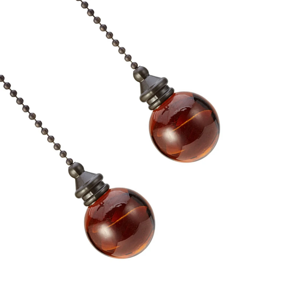 

2Pcs Retro Glass Pendant Light Hanging Chain Pendant Amber Color Chandelier Fan Lamp Ornament Home Party Wedding Decoration