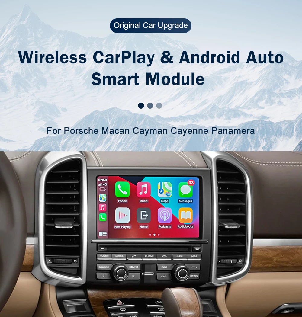 Road Top Kabelloses CarPlay für Porsche Macan Cayman Cayenne Panamera PCM3.1 Android Auto Mirror Link AirPlay Auto-Zubehör – Detail 1