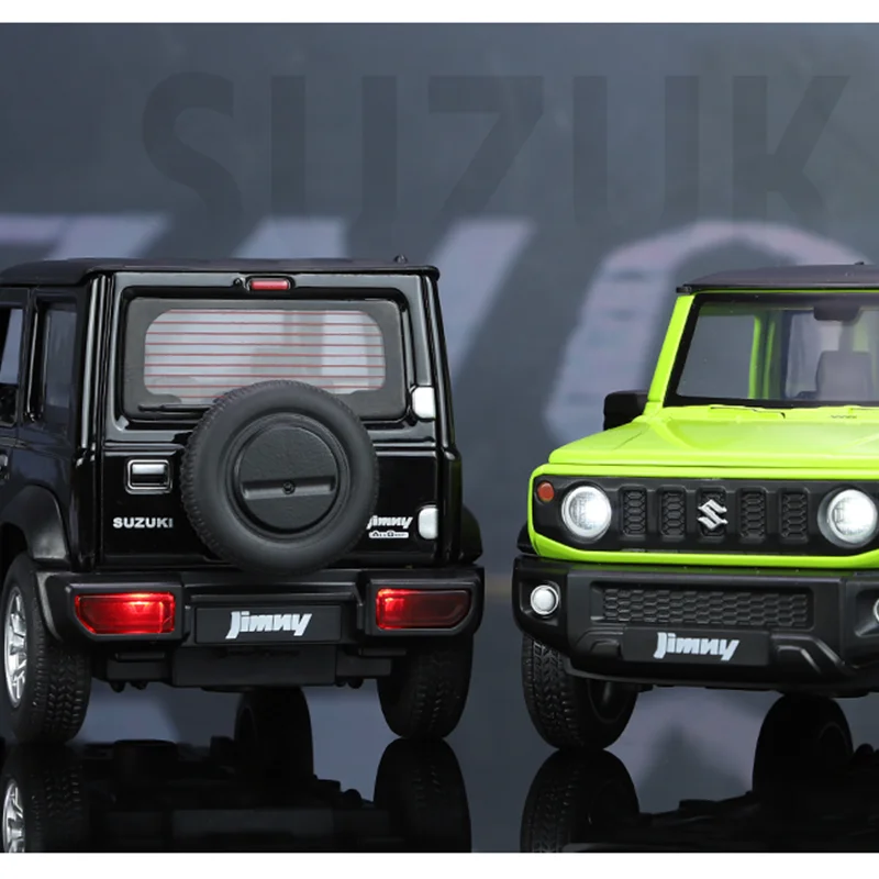 1:24 Suzuki Jimny Off Road Alloy Car Motdel Toy Boy Fast and Furious Diecast Vehicle Pull Back Light Sound  Hot Wheels One Piece