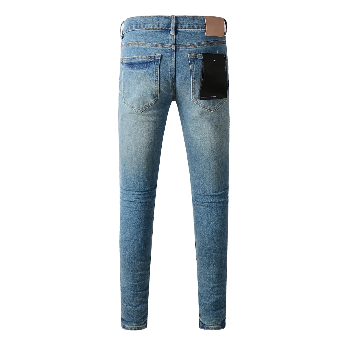 2024 Purples Jeans Men denim pants distressed slim fitting color blue paint Fashion brand Repair Low Rise Skinny Denim pants