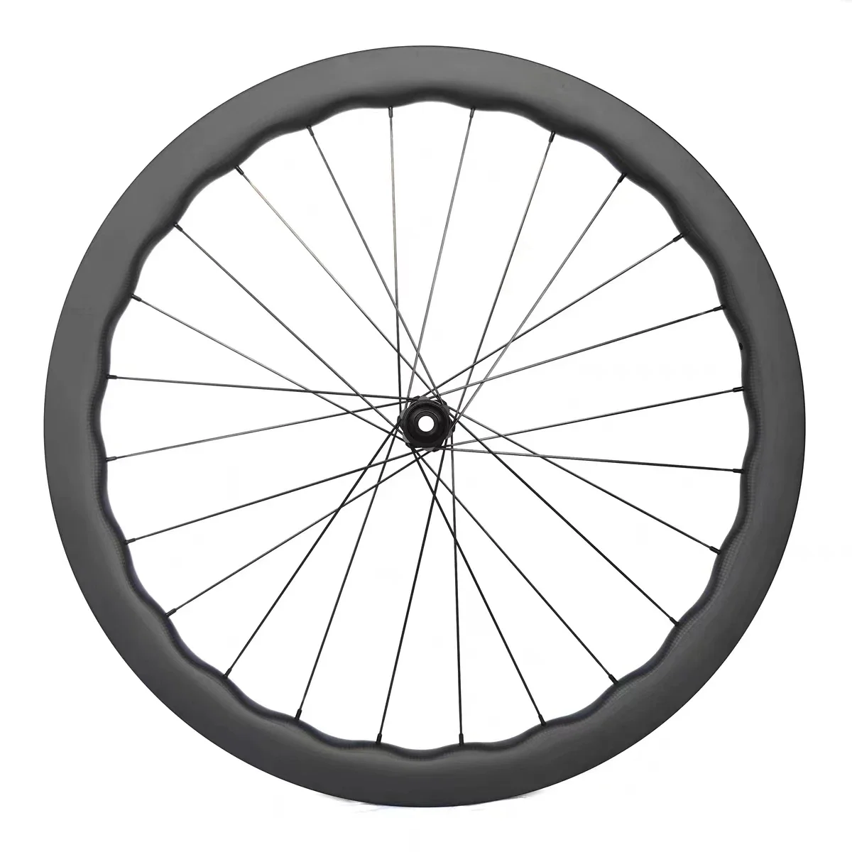 AliExpress 430g Wave Rim T800 Super light 700C Gravel Bike Rim Disc Brake 28mm Wide 35/40/45/50/65mm Depth