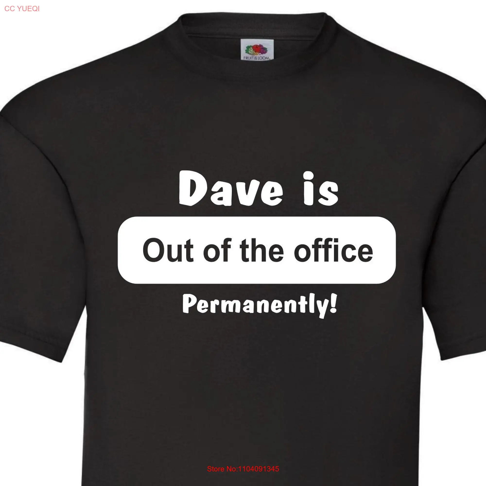 Personalised Retirement T Shirt Out of the Office Permanently I'm Retired Funny Novelty Leaving long or short sleeves