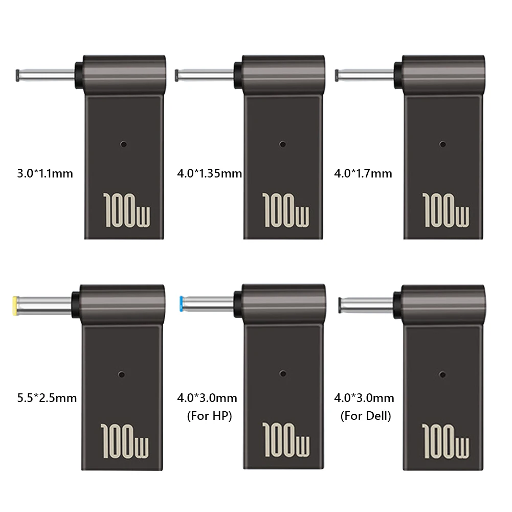 PD USB Type-C Female to DC Male Plug Converter for ASUS Lenovo HP Dell Notebook