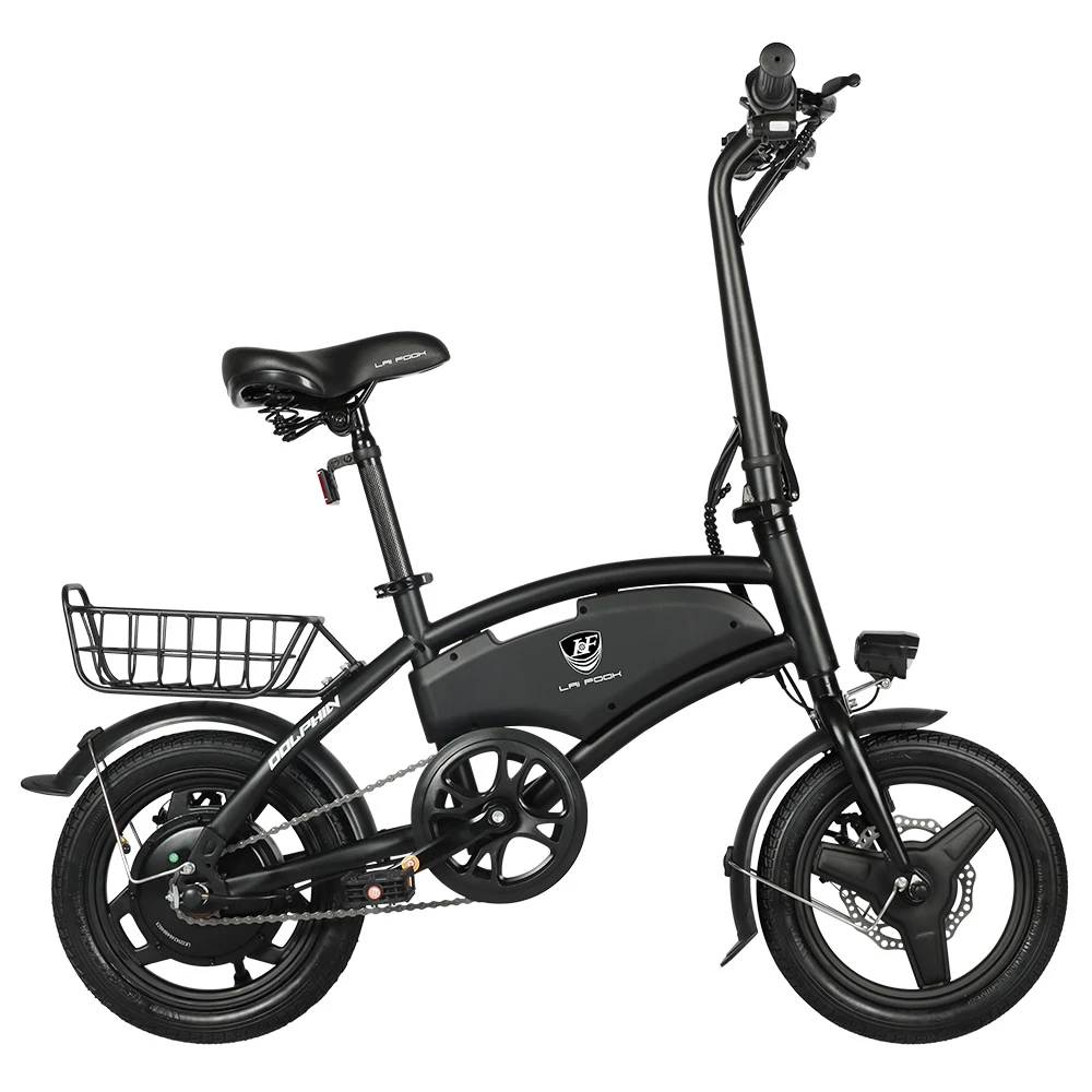 LAIFOOK Dolphin Folding Electric Bike, 250W Motor, 36V 7.8AH Battery, 14-inch Tire, 25km/h Max Speed, 40km Range, Disc Brakes