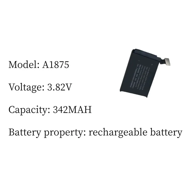 Replacement battery 3.82V 342MAH A1875 suitable for S3 42mm smartwatch 1 piece fast delivery