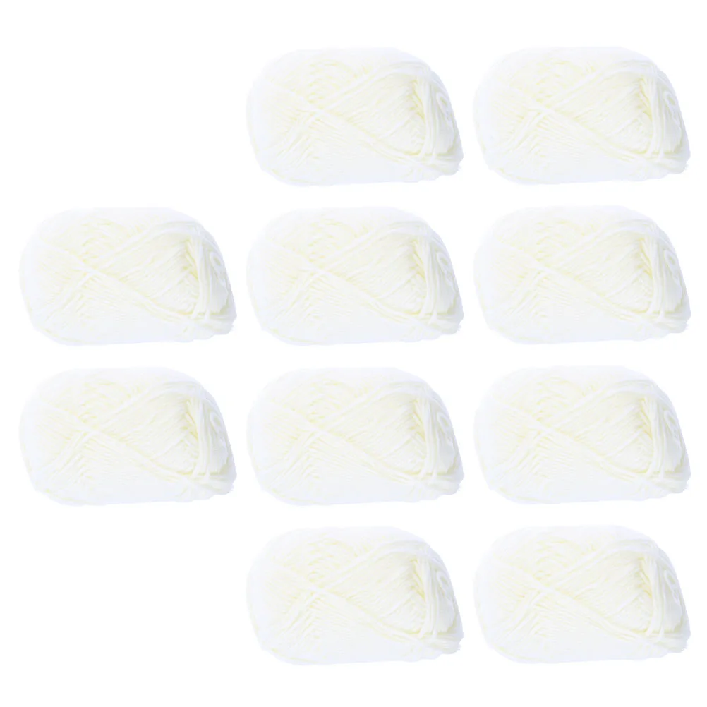 

10pcs Milk Cotton Yarn Thick Soft Knitting Craft Diy Crochet Cotton Line For Scarf Hat Sweater Durable Colorful Weaving String
