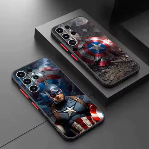Case for Samsung Galaxy S25 Ultra S23 Plus S24 S22 S21 FE S20 S10 S20FE S23Ultra S9 Funda Phone CoverMarvel Captain America