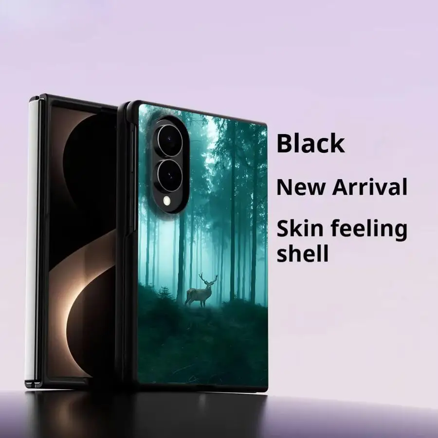 Case for Samsung Galaxy ZFold8 Z Fold8 Wide ZFold Wide Z Fold 8 Luxury Phone Cover Lonely Deer In Teal Misty