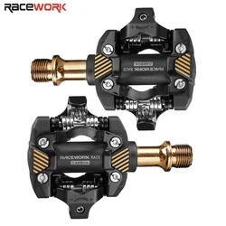 RACEWORK M8100 Pedal Self-locking Pedal Ultra-light SPD Mountain Bikes Lock Pedal with SH-51 Locking Clip Racing Cycling Part