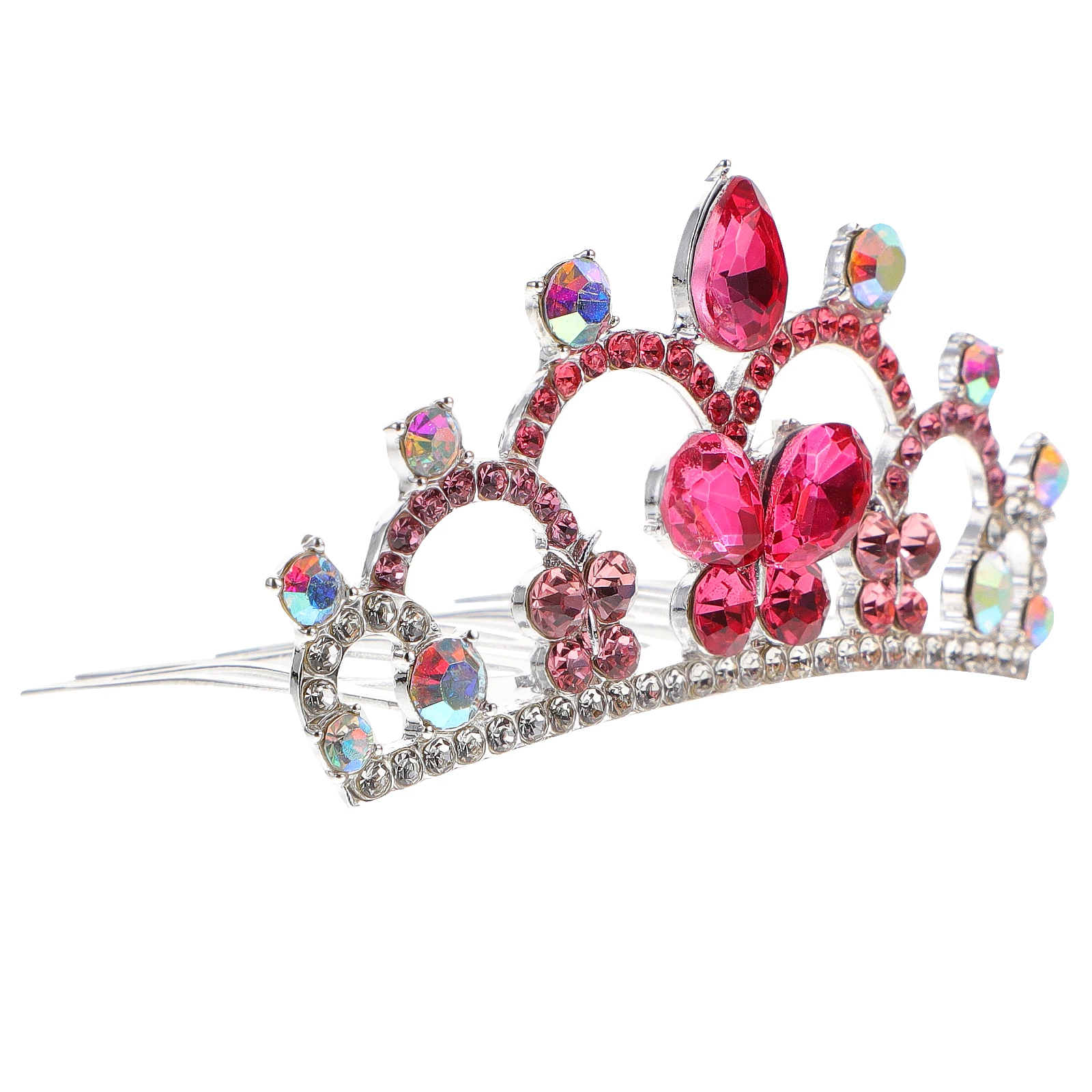 

Crown Comb Hair Clips Girls Accessories Birthday Headdress Small Tiara Baby Kids Bride Rhinestone Alloy Lightweight Safe Easy
