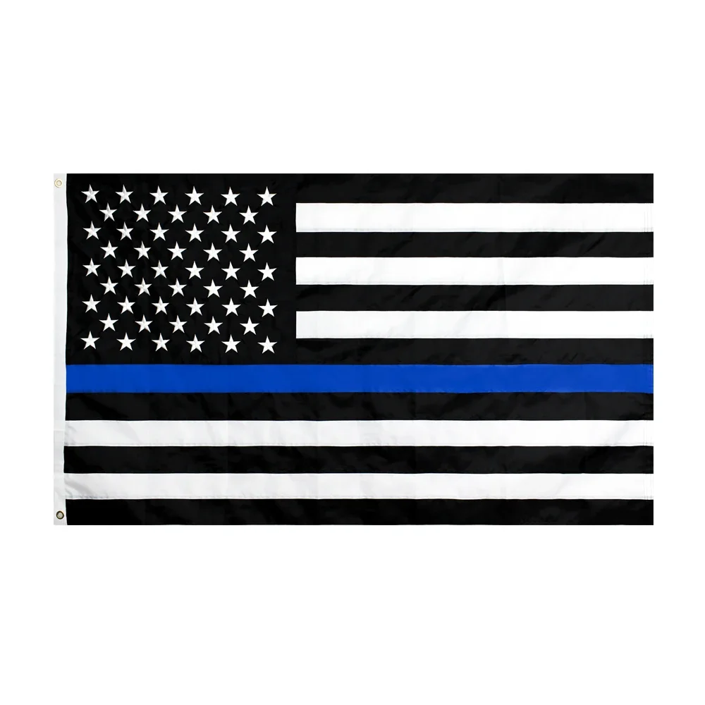 90x150cm United States of American First Responder Police Memorial ThinBlue Line Flag