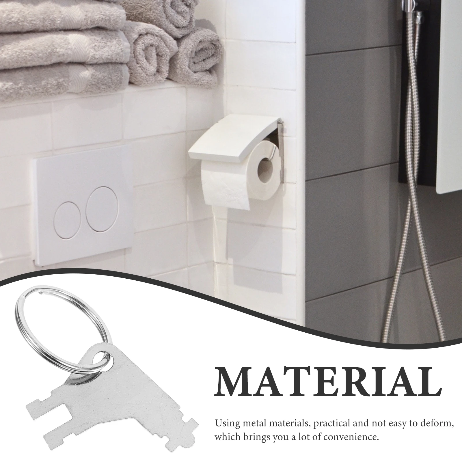 

5pcs Toilet Paper Dispenser Key Metal Universal Replacement For Paper Towel Dispenser Keys Commercial Roll Holder Tool