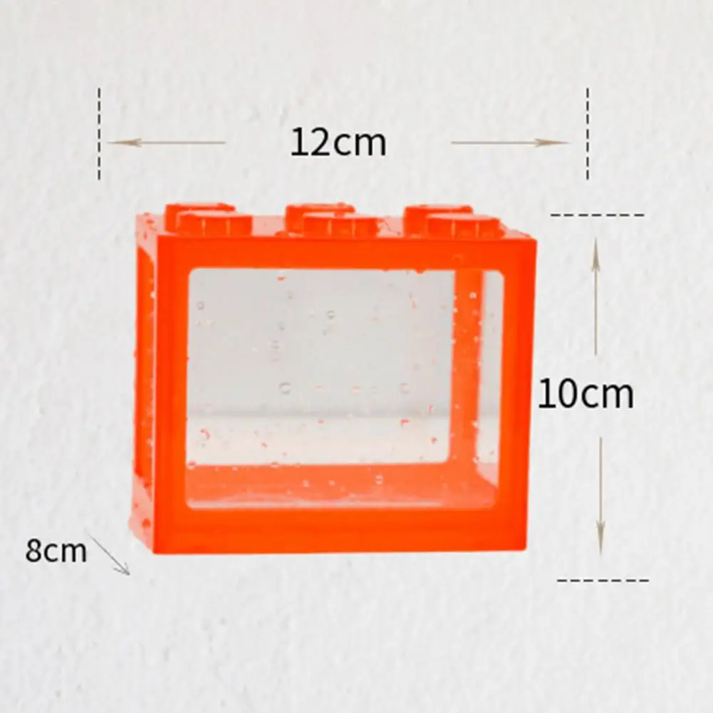 Plastic Useful Fish Breeding Mini Aquarium Tank Multicolor Small Fish Tank Compact for Indoor
