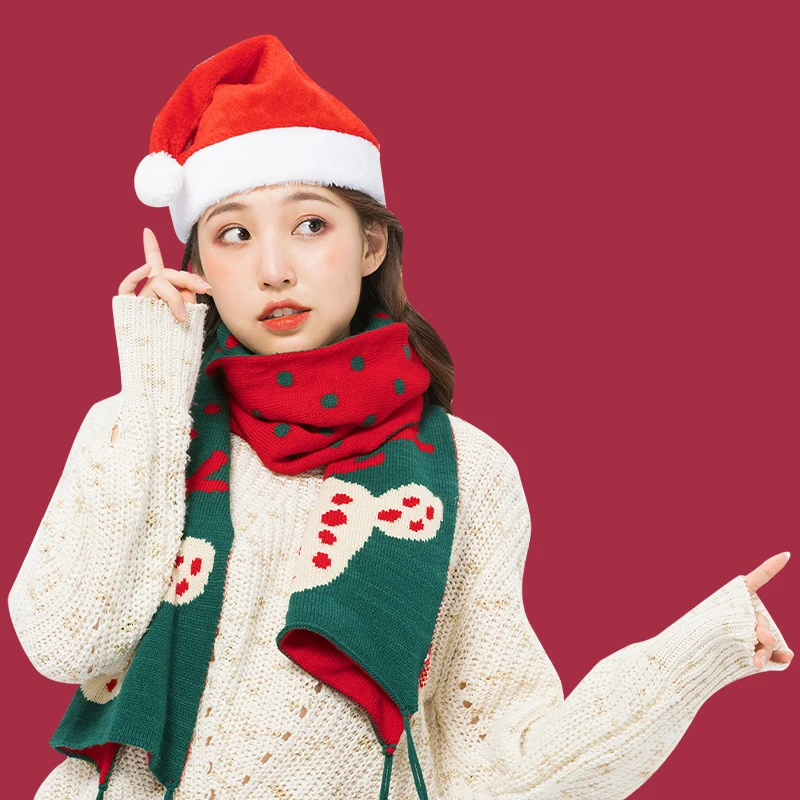 Christmas Decorations Knitted Christmas Hat with Light Led Light-Emitting Christmas Photography Dress up Props Kidsren and Adults Hat