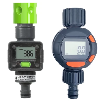 水流量計は、屋外の庭のホースの水やり、RVの水タンクの充填のガロン/リットルの消費量と流量を測定します