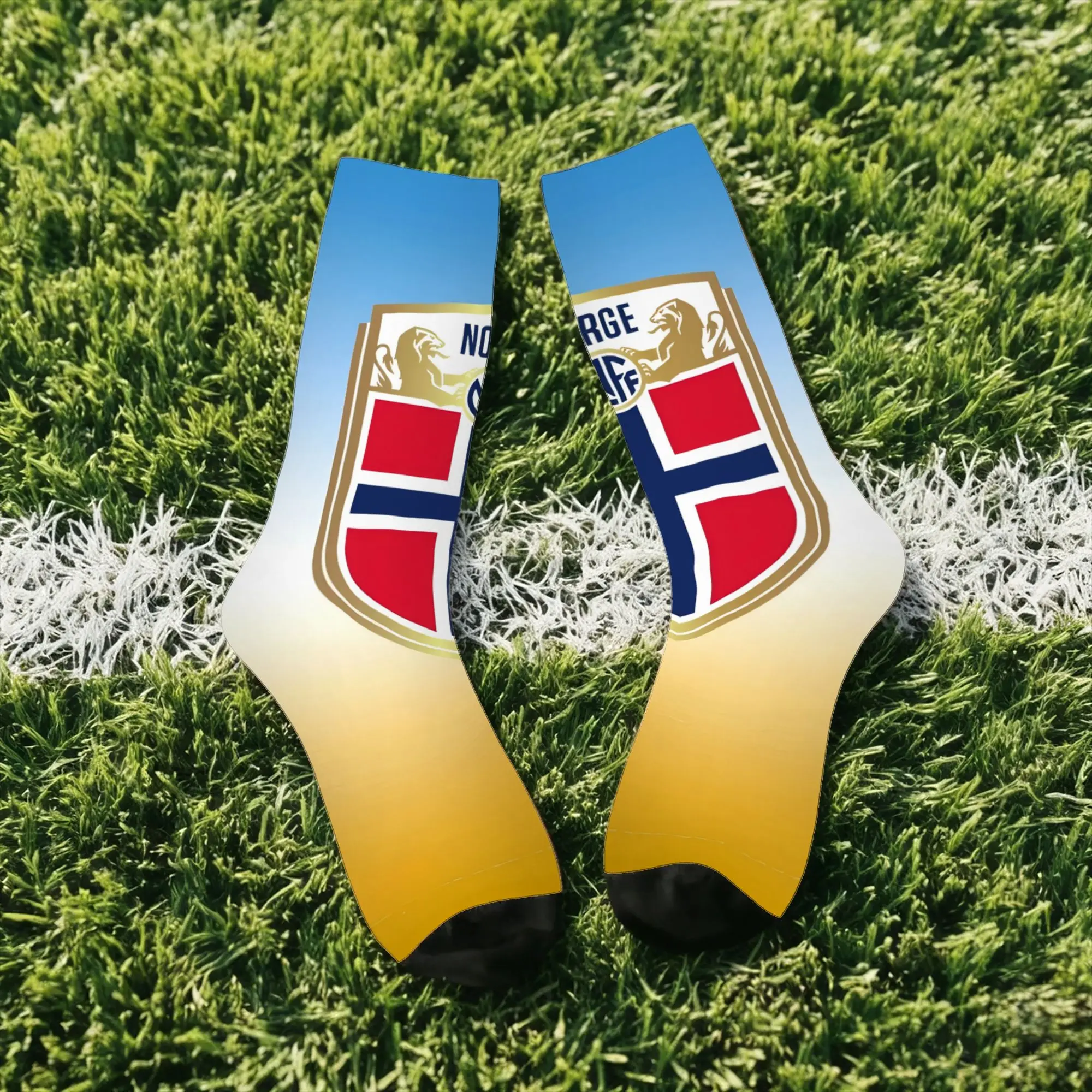 Happy Funny Norway Retro Harajuku  Hip Hop Novelty Pattern Crew Sock Match Day Essentials