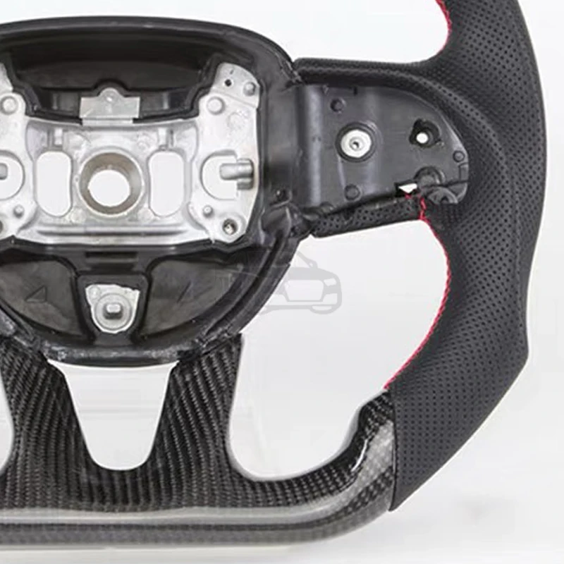 Рулевое колесо из настоящего углеродного волокна для Dodge Challenger/Charger SRT Hellcat 2015-2022, изготовленное на заказ, с ручкой из алькантары на заказ