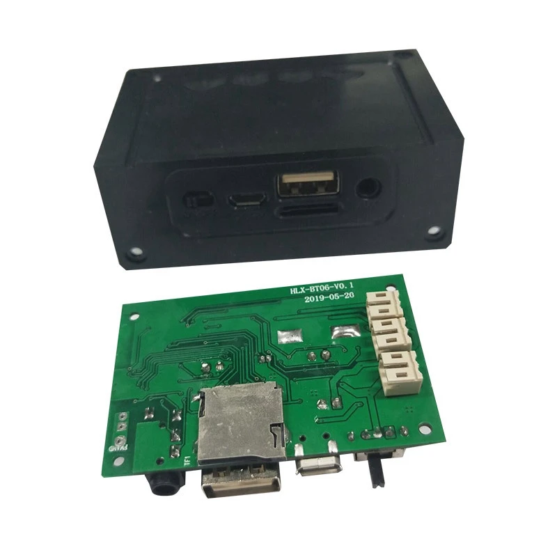ABZW MP3 فك مجلس ثنائي القناة 2X5W ملحقات الصوت وحدة بلوتوث لاسلكية 3.7-5 فولت