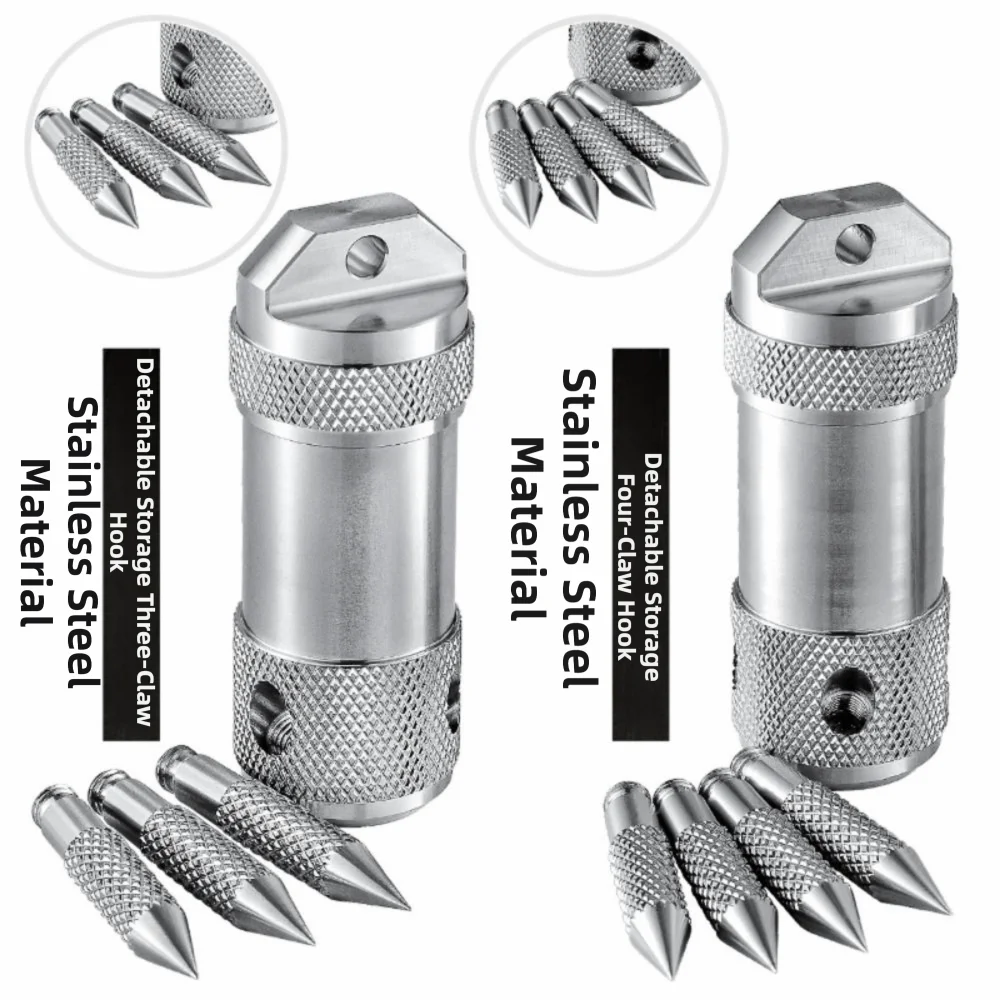 

3 Claw Grappling Hook Stainless Steel Steel Construction Stainless Steel Hook Foldable Design 4 Claw Foldable Grappling Hook