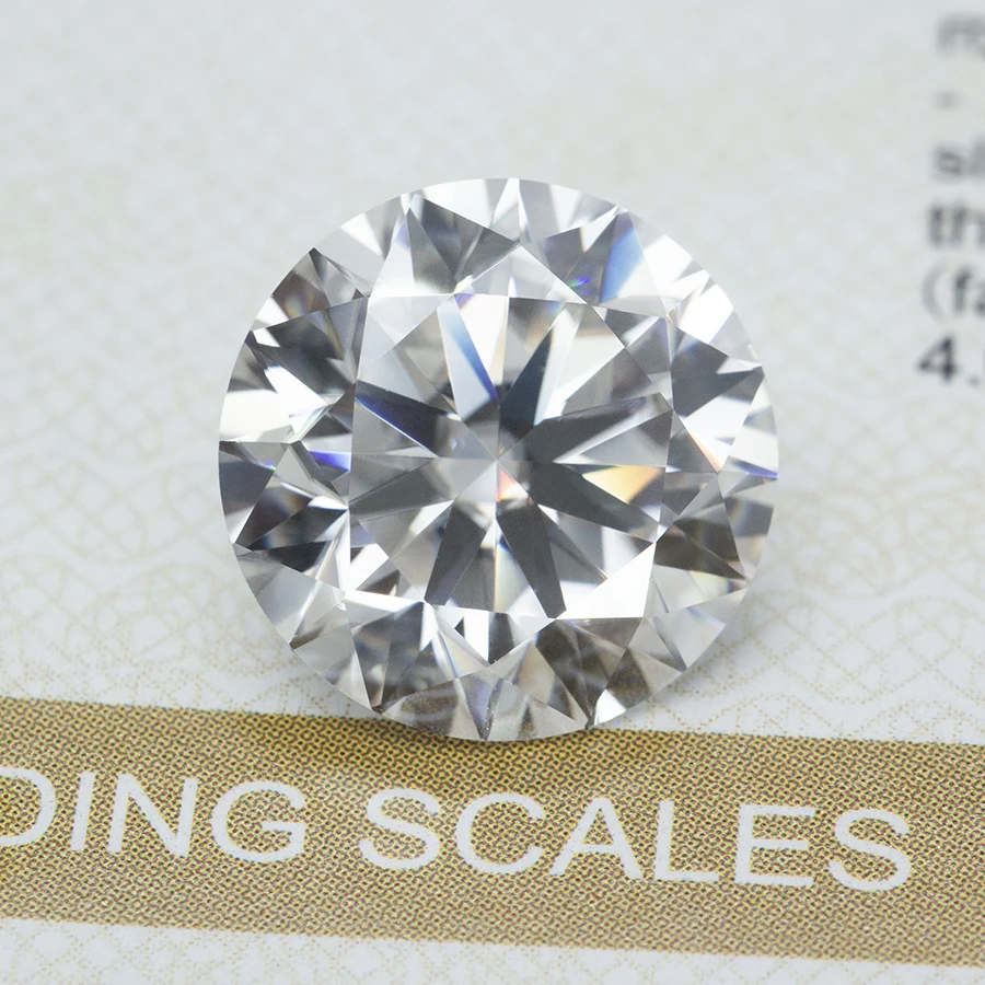 Superweißer D-Farb-Moissanit-Diamanttester mit losem Stein, 0,1–20,0 ct, 3EX Rundschliff, mit GRA-Zertifikat – Detail 6