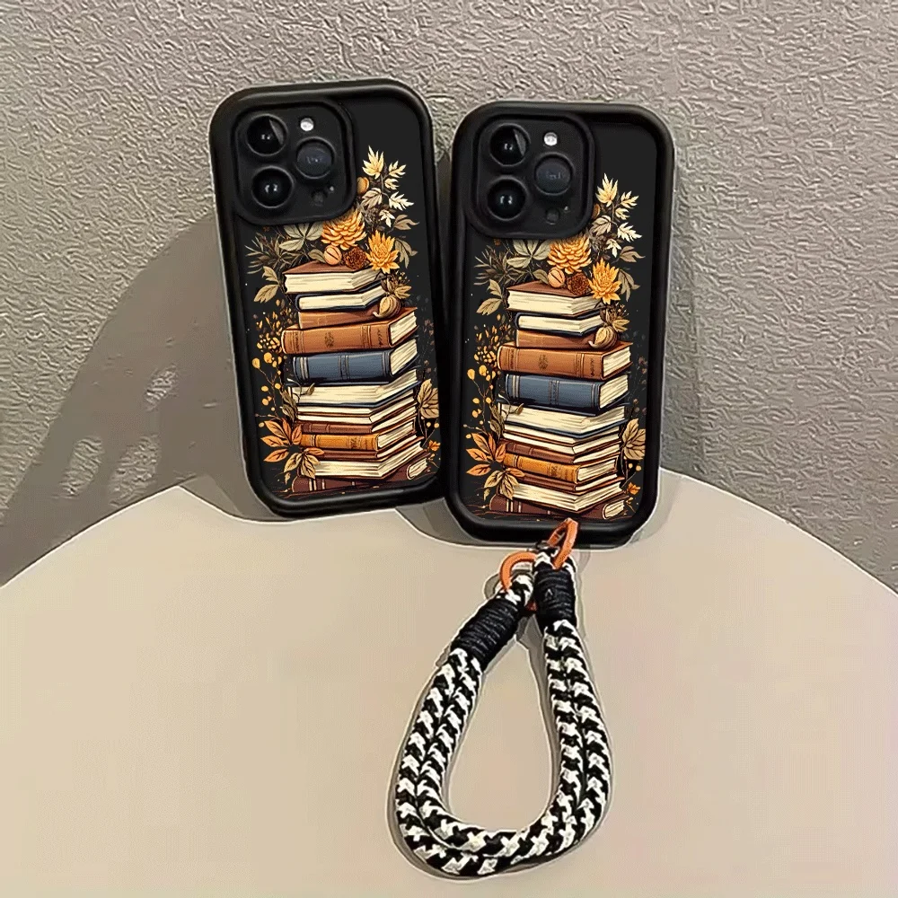 Gestapelte Herbstbuchstaben Blumenriemen Seil Handyhülle für Samsung Galaxy Note 20 S24 S25 S26 Plus S24 FE S23 S24 S25 Ultra Cover – Detail 2