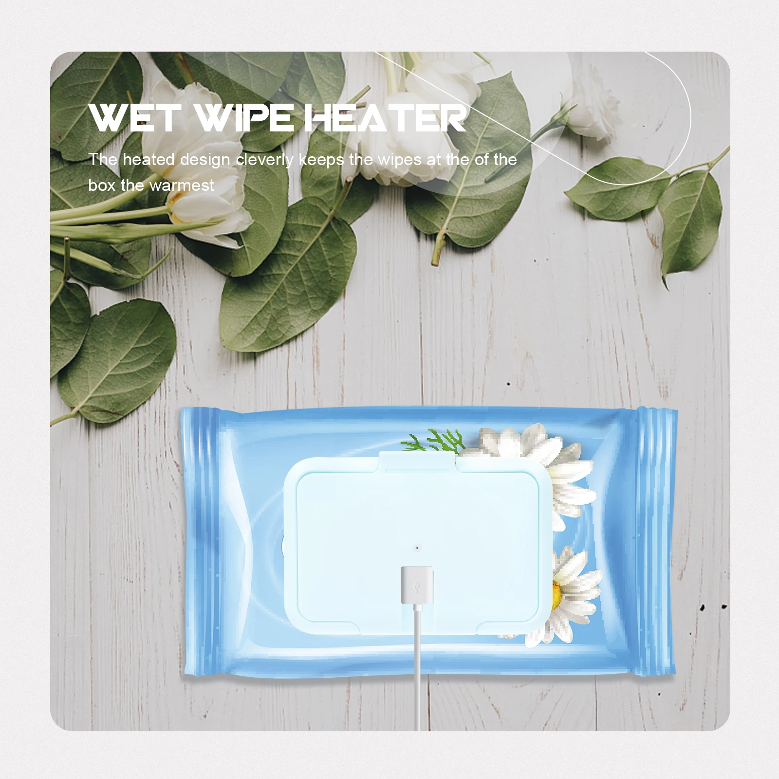 جهاز تسخين الأنسجة المبللة المحمول لمسح الطفل، مادة ABS، توفير الطاقة، درجة حرارة قابلة للتعديل، تغييرات ليلية مريحة