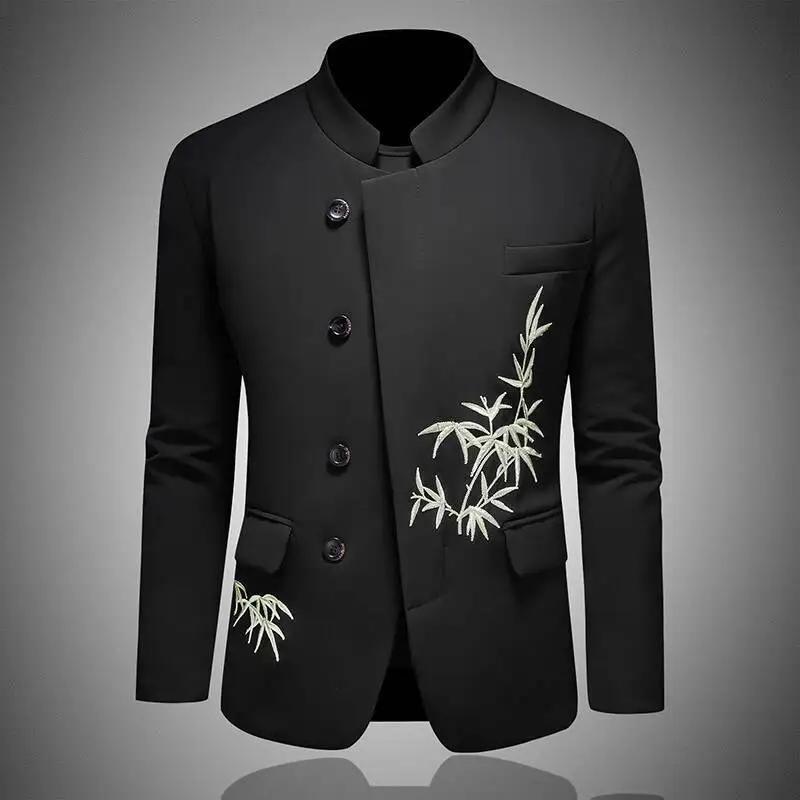 

2025 Stand Collar Down Coat Men Kurtka Zimowa Winter Long Sleevel Embroidery Jacket Men Top Quality Duck Down Jacket Men