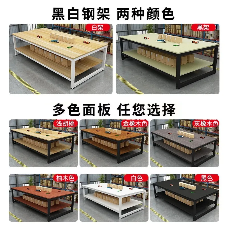 Workbench Double-layer express packing table Packaging table Assembly line Operating table Workshop Factory assembly insst bench