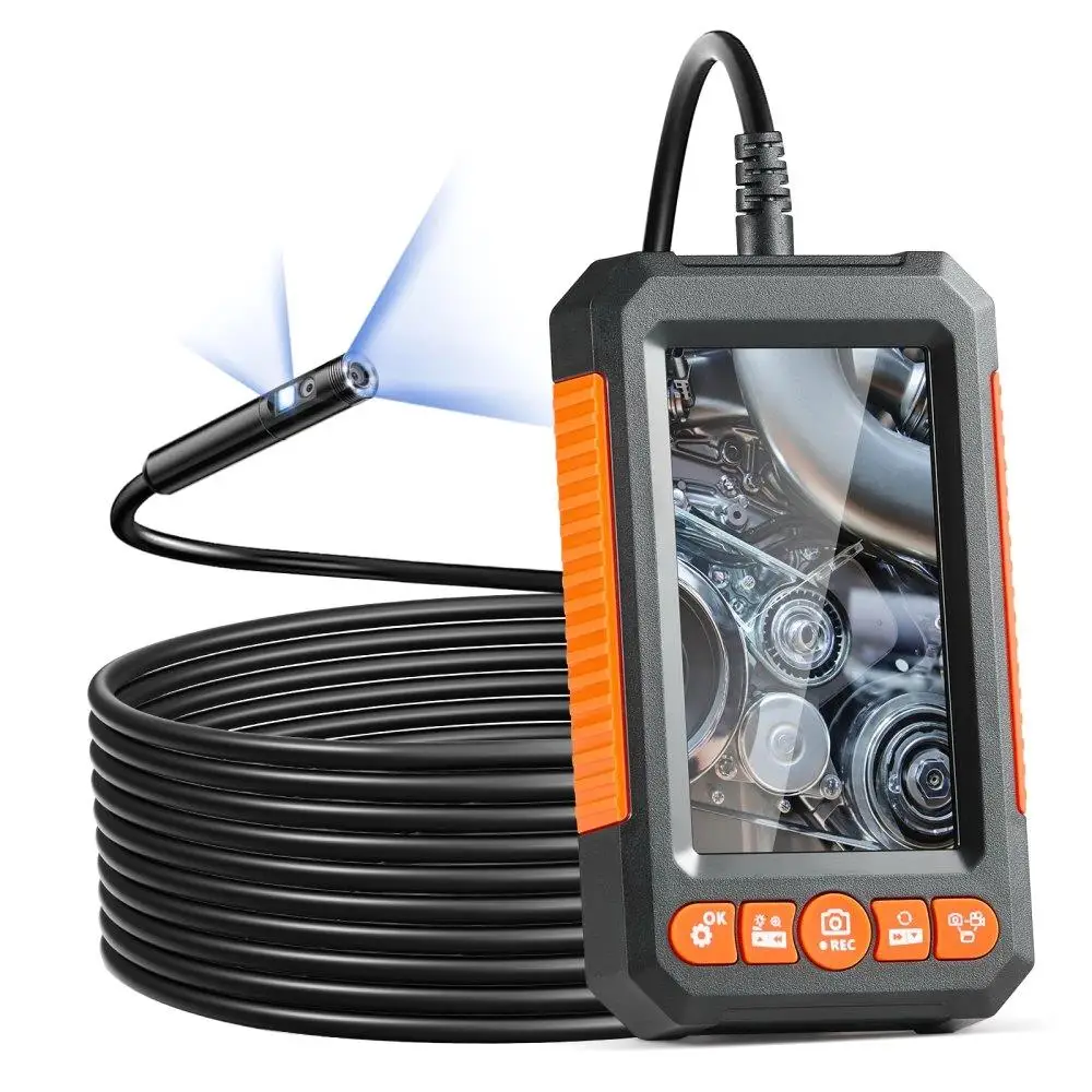 

Endoscope Camera with Lights Dual Lens Borescope 16.4FT Cable 4.3" Screen