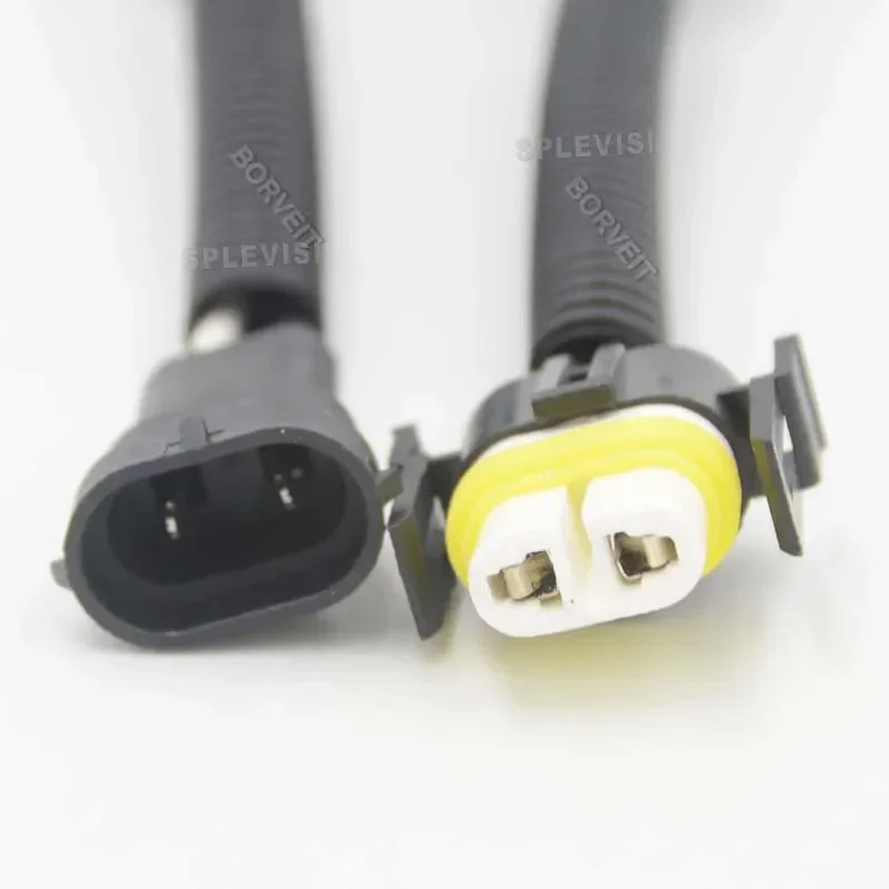 2Pcs Extension Wire Ceramic H11 H8 H9 Male to Female Harnes Socket Connector Plug DC12V