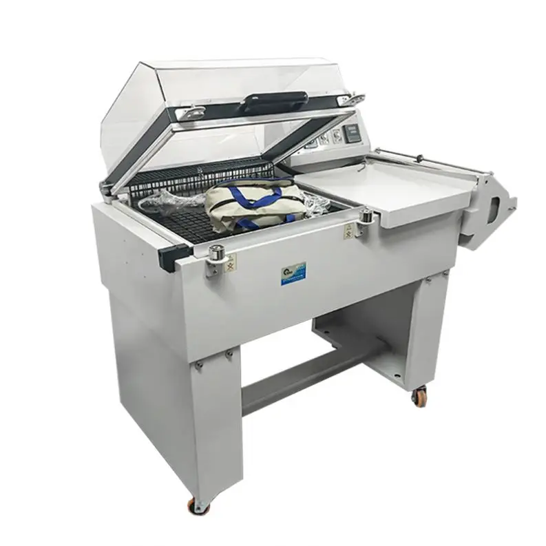 

Wholesale FM-5540 Heavy-Duty Electric Semi-Automatic 2-in-1 POF/PVC Film Shrink Packaging Machine for Cans & Bottles