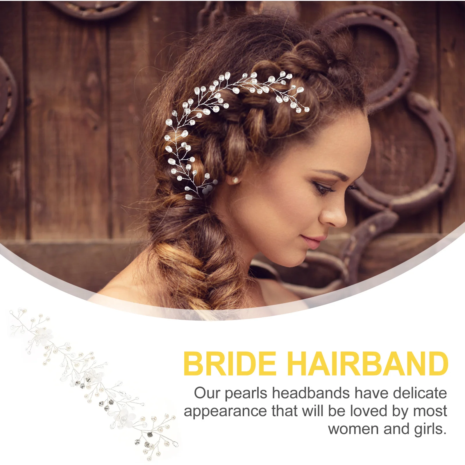 

Pearl Hair Comb Elegant Bridal Headband with Simulated Pearls and Floral Design Wedding Hair Vine for Women Party Accessory