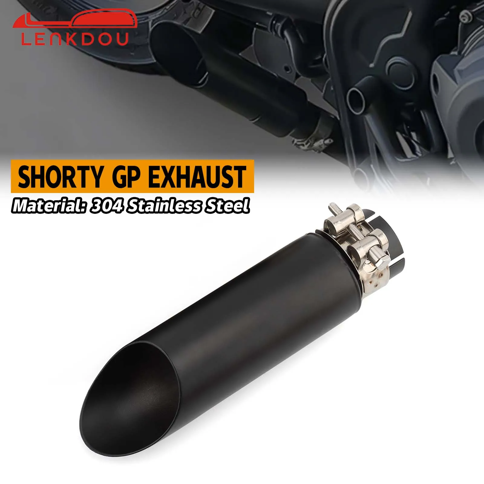 

Motorcycle Black Radiant Cycles Shorty GP Exhaust Muffler For Honda Rebel CMX500 2017-2023 Moto Accessories 304 Stainless Steel