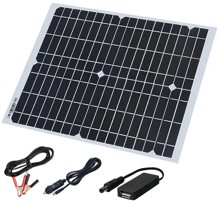 

Flexible Solar Panel 20W 18v 30W DC Charger USB for Car Yacht Boat Light 12v Battery Camping Charging Phone