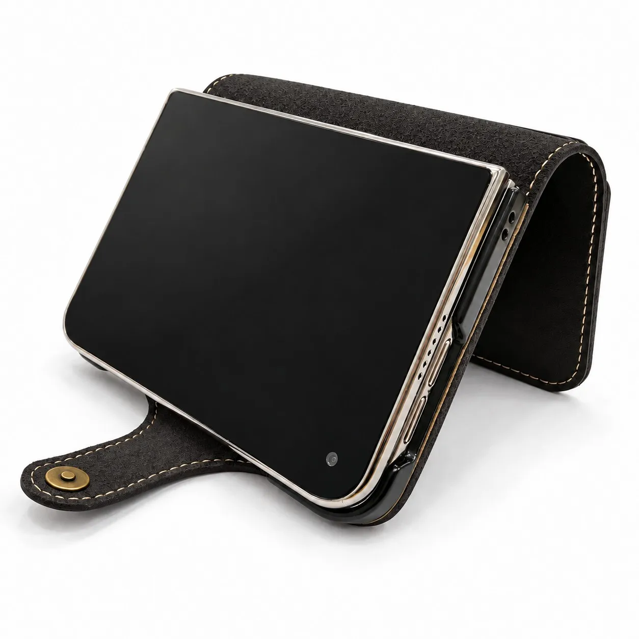 Leather Retro Oil Wax Cowhide Buttons Multi-card Slot Card Hand Rope Wallet Anti-drop Bracket IPhone Duo Mobile Phone Case