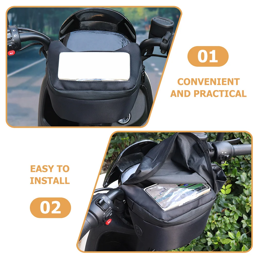 

Водонепроницаемая сумка на руль велосипеда, передняя сумка для мотоцикла, просторная, прочная, быстрая установка, сумка с ручкой для велосипеда, хранение велосипеда