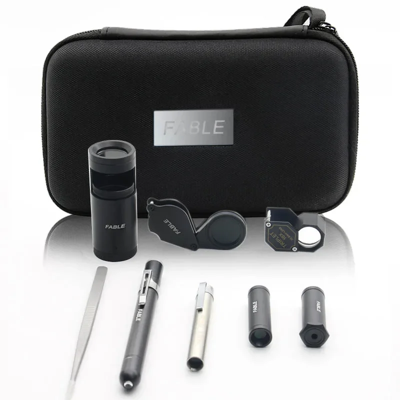 High Quality Professional Portable Gemological Tools Mini Jewelry Tools Kit With 8 Items