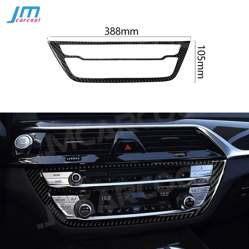 

Carbon Fiber Car Air Conditioning CD Panel Trim Frame Cover 3D Decals Sticker Decoration Accessories For BMW 5 Series G30 X3 G01